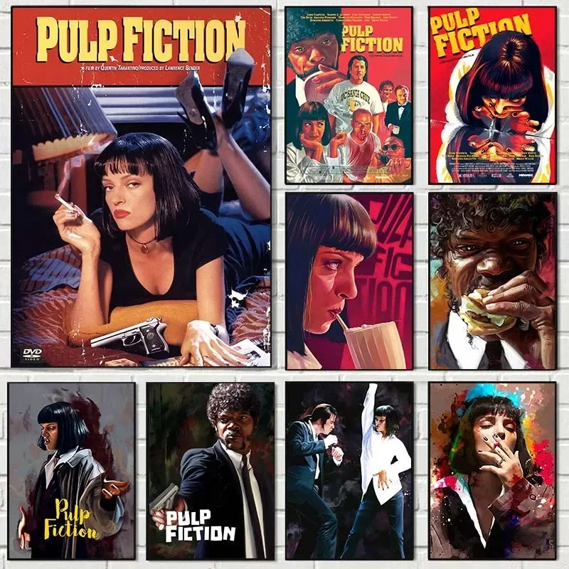 Photography By - ภาพวาดสมัยใหม่โปสเตอร์และภาพพิมพ์ภาพยนตร์ Pulp Fiction ภาพวาดผ้าใบ Wall Art