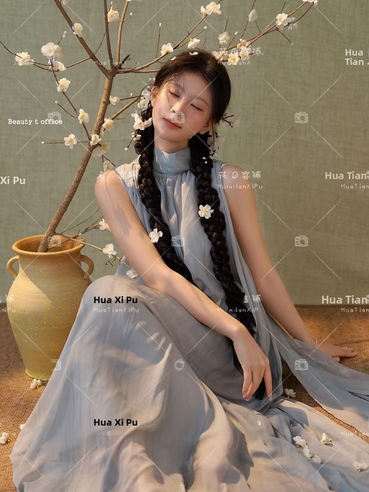 Photography Zen - ชุดเดรสสไตล์จีนใหม่ปี 2026 สำหรับถ่ายภาพในสตูดิโอ ชุดศิลปะที่ให้บรรยากาศแบบสาวๆ พร้อมกลิ่นอายความเย็นสงบแบบจีนโบราณ ให้ความรู้สึกแบบเซนในฤดูใบไม้ร่วง