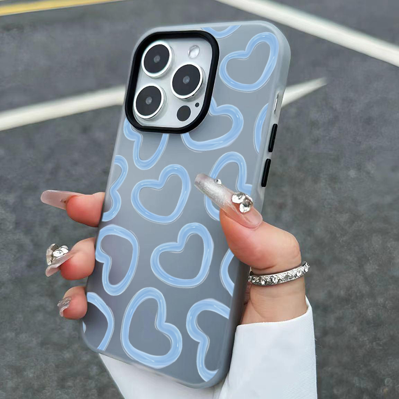 Photography By - เคสโทรศัพท์ลายหัวใจน่ารักสไตล์ภาพวาดสีน้ำมัน สำหรับ iPhone 17 16 15