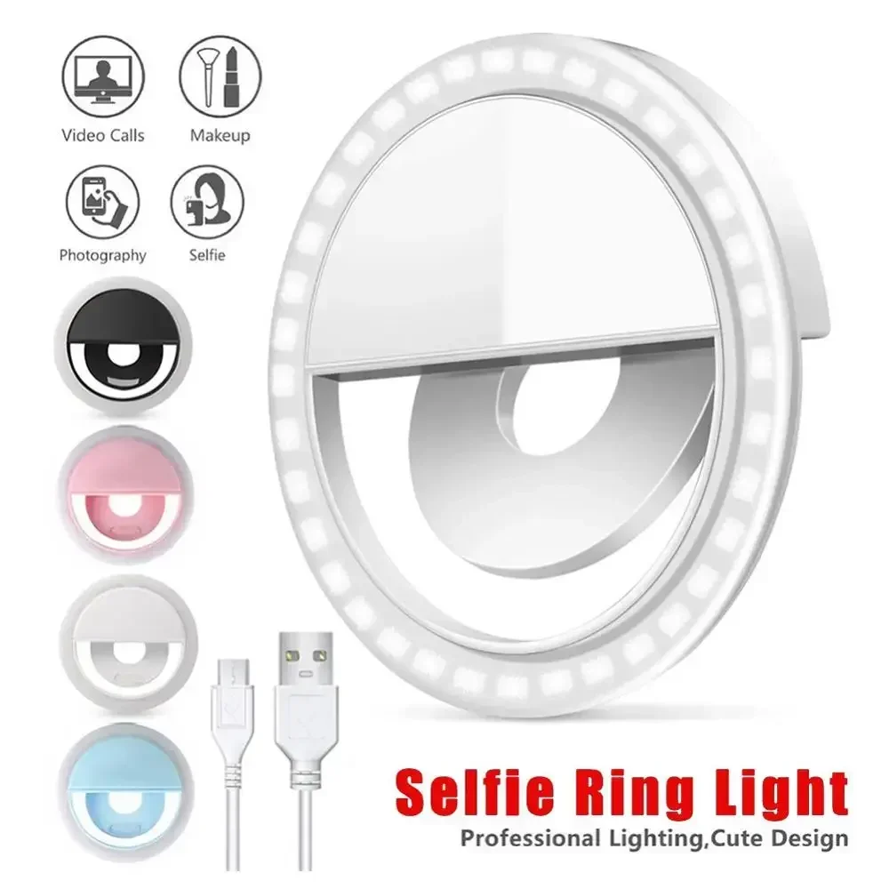 Photography Equipment - LED Selfie Ring Light โทรศัพท์มือถือ Clip-On