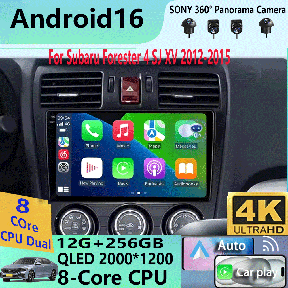 Photography Xv - วิทยุติดรถยนต์ Android 16 เครื่องเล่นวิดีโอ สำหรับ Subaru