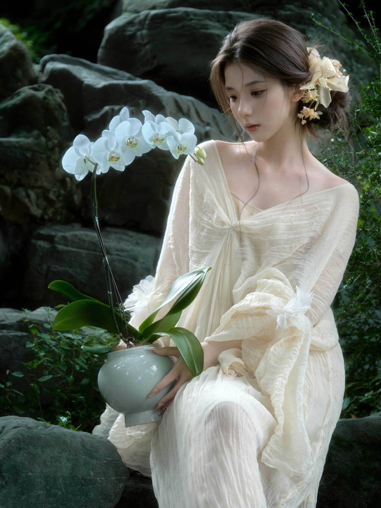 Photography Zen - ชุดถ่ายภาพสไตล์เซนแบบจีนใหม่ ปี 2026 สำหรับสตูดิโอถ่ายภาพ ผ้าเนื้อนุ่มระดับกลาง ให้ความรู้สึกเย็นสบาย