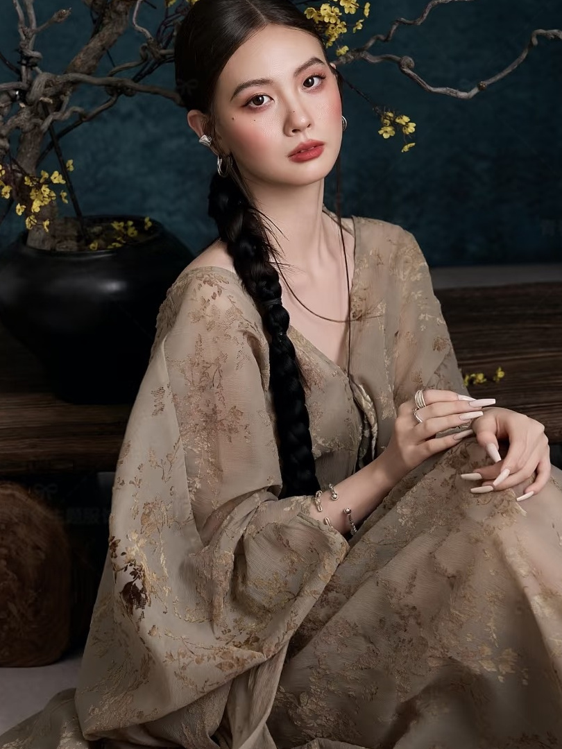 ชุดเดรสลายภาพวาดสีน้ำมันสไตล์ว - Photography Zen บทวิจารณ์และราคา