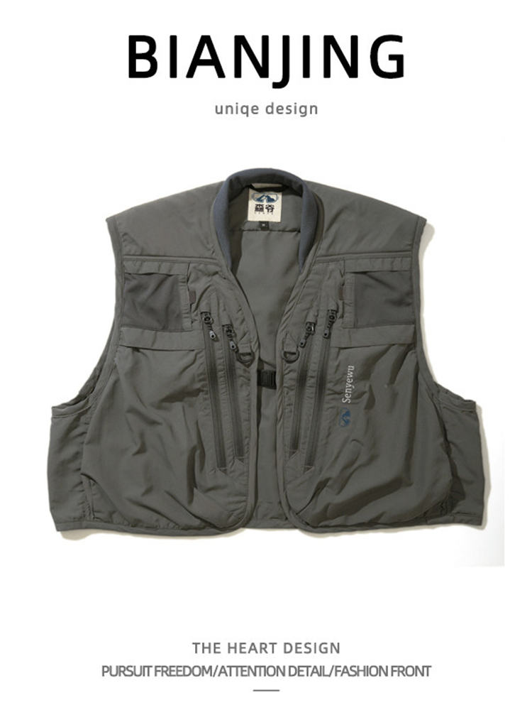 เสื้อกั๊กตกปลาแบบมีกระเป๋า ระบ - Photography Of A Man บทวิจารณ์และราคา