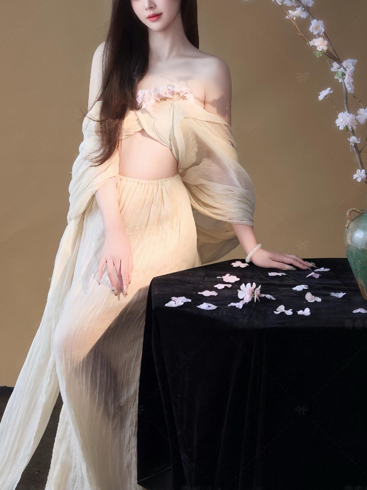 สไตล์เรโทร ชุดเดรสยาว ชุดถ่ายภ - Photography Zen บทวิจารณ์และราคา